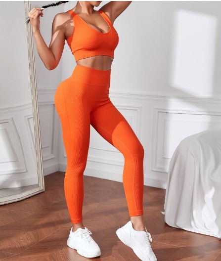 Yoga Clothes Set Bra Trousers Two - piece Set Running Fitness Nylon Moisture Wicking Quick - drying